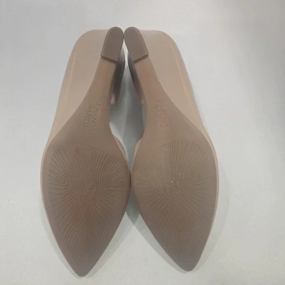 Franco Sarto Women's Wedge Pump 7.5 W Taupe Neutral Tan Beige Closed Toe Felice - Picture 11 of 12